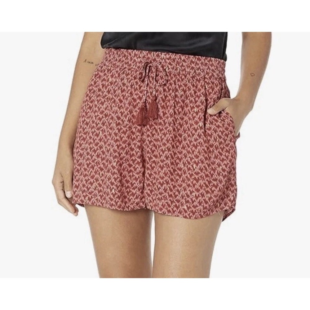 PAIGE  Mardi Shorts Chic Tassels Metallic Dots in Papaya Multi Sz XL $148